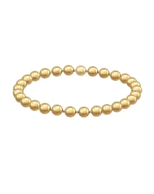 Beaded Soft Chain Ring | Metal Color: Gold | Size: 7