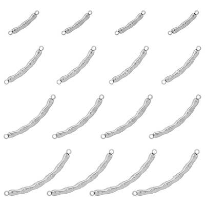 16Pcs 4 Styles 304 Stainless Steel Connector Charms