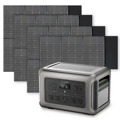 Solar Generator Kit 3200W Power Station 600W Solar Panel