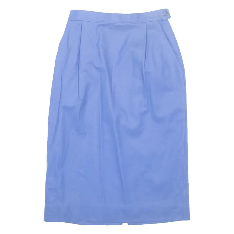 PENDLETON Womens Pencil Skirt Blue Midi Wool XXS