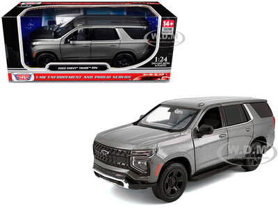 2025 Chevrolet Tahoe PPV Dark Gray Metallic Custom Builder's Kit - Law Enforcement and Public Service Series 1/24 Diecast M...