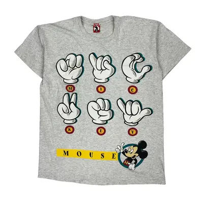 Mickey Mouse Mickey Inc Graphic T-Shirt - 2XL Grey Cotton
