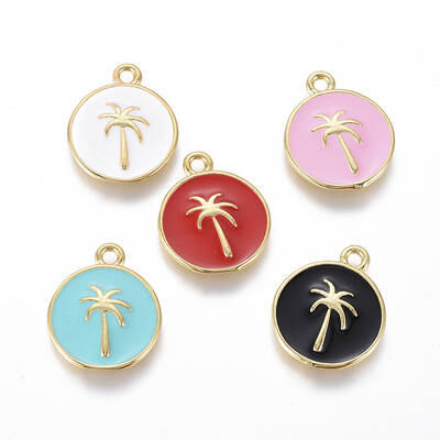 Golden Plated Brass Enamel Pendants