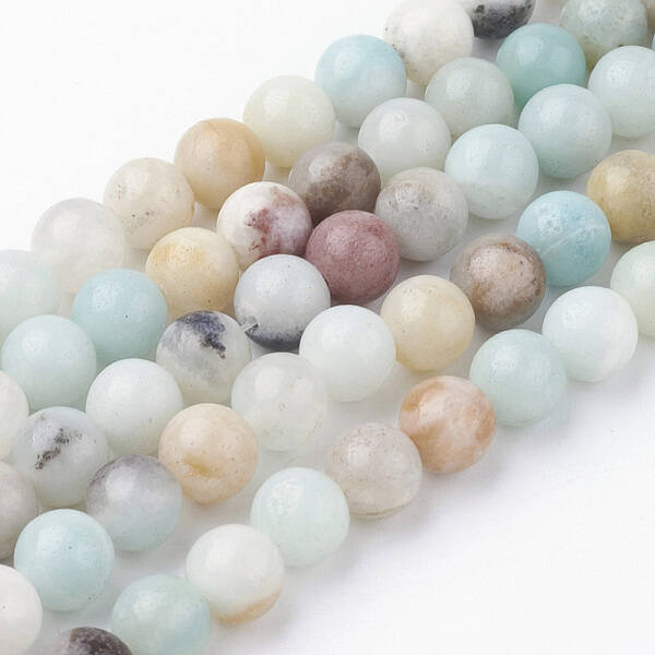 Natural Flower Amazonite Bead Strands