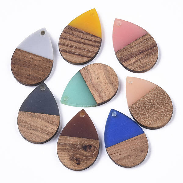 Resin & Walnut Wood Pendants