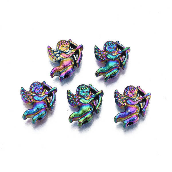 Rack Plating Rainbow Color Alloy Beads