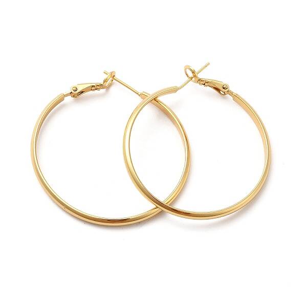 Rack Plating Brass Huggie Hoop Earrings