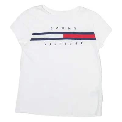 TOMMY HILFIGER Girls T-Shirt White L