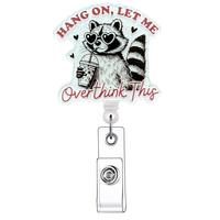 Retractable Badge Reel, 1 Count/20pcs Acrylic ID Holder with Clip for Nurses, Doctors, Students & Office Staff, Identificatio...