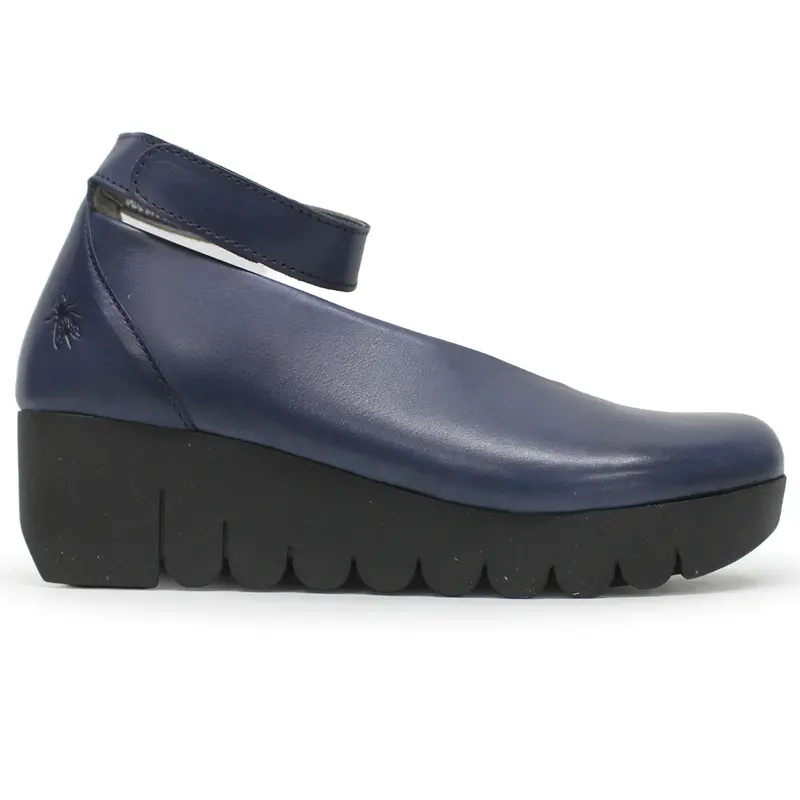 Fly London VILY161FLY Burn Leather Women's Comfort Shoes - Navy - Size:US 9-9.5 Women
