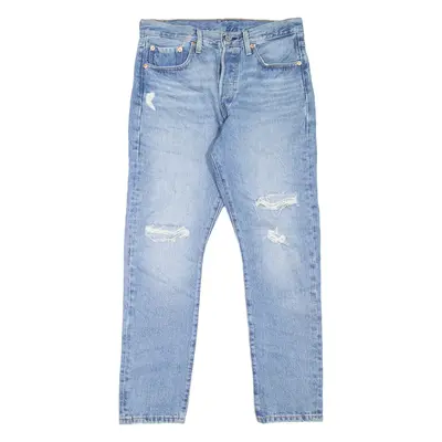 LEVI'S 501S Jeans Distressed Womens Blue Skinny Straight Stone Wash W29 L28