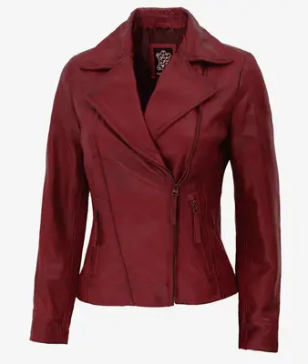 Maroon leather jacket