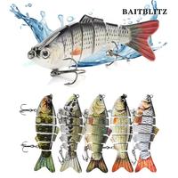 BaitBlitz Artificial Fishing Bait with hook,Multi-Jointed Fishing Lures for Freshwater and Saltwater for Bass TroutCrappie Wa...