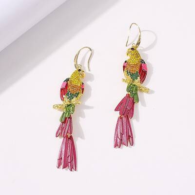 Alloy Rhinestone Dangle Earrings