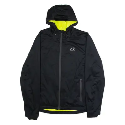 CALVIN KLEIN Golf Mens Windbreaker Jacket Black Hooded L