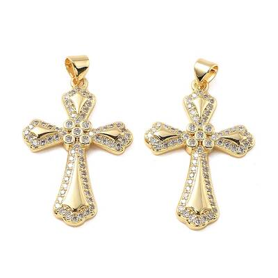 Brass Micro Pave Cubic Zirconia Pendants