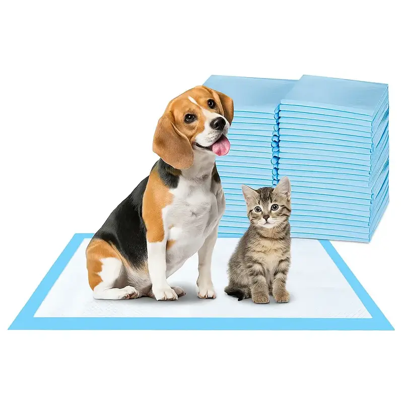 FluffyDream Super-Absorbent Waterproof Pet Training Pad for Dogs, Puppies & Cats, Housebreaking Pad, Blue