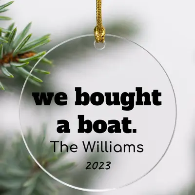 Custom Boat Ornament - Acrylic