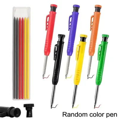 Multipurpose Long Tip Deep Hole Marker Pen, Professional Engineering Woodworking Pen, Deep Hole Marker Tool, Woodworking Proj...