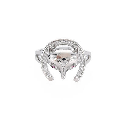 Brass Micro Pave Cubic Zirconia Cuff Rings