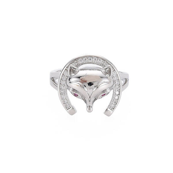 Brass Micro Pave Cubic Zirconia Cuff Rings