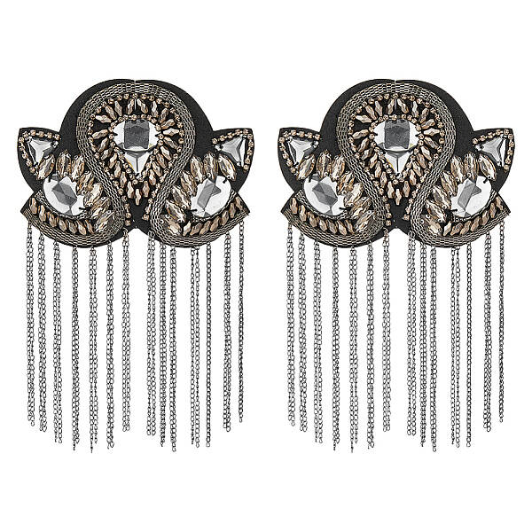 2Pcs Iron & Felt Fashion Tassel Epaulette