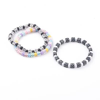 Acrylic Stretch Beaded Bracelets Sets