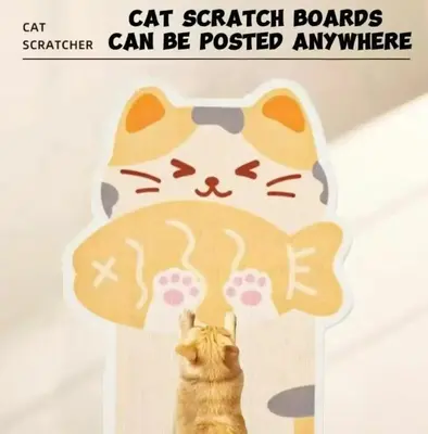 Buy One Get Free Toy. Upgraded Cat Scratching Pad,New Furniture/Couch/Wall/Door Scratch Protector from Cats Scratcher with Se...