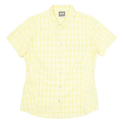 JACK WOLFSKIN Womens Shirt Yellow Check S