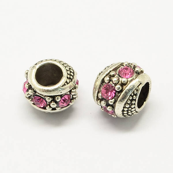 Alloy Rhinestone European Beads