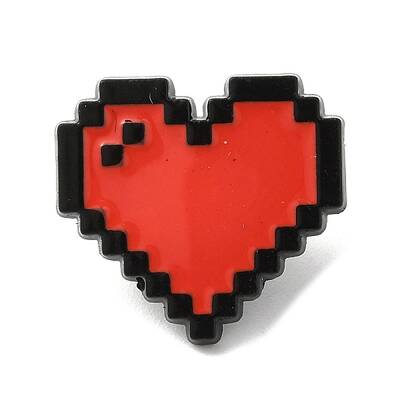 Zeld Pixel Heart Alloy Brooches