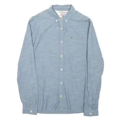 TOMMY HILFIGER Mens Denim Shirt Blue Long Sleeve M
