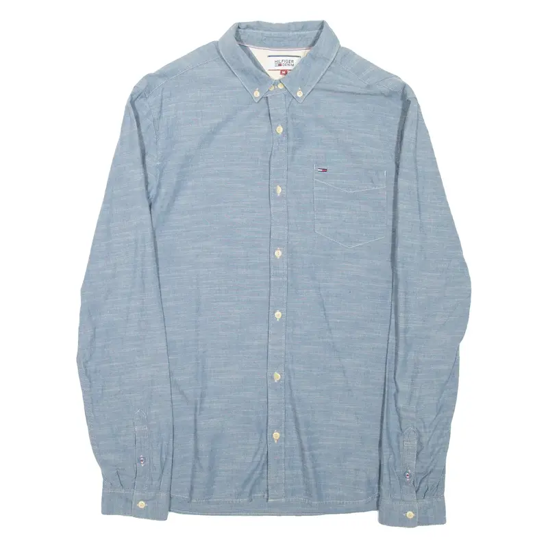 TOMMY HILFIGER Mens Denim Shirt Blue Long Sleeve M