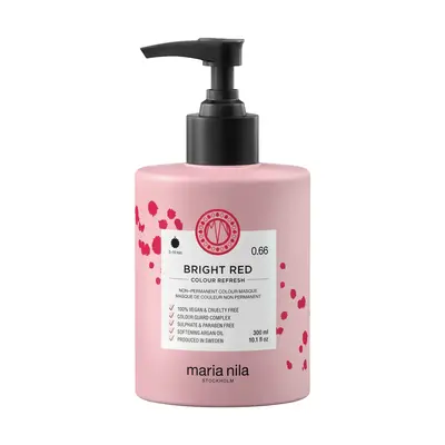 Maria Nila Colour Refresh Vegan Maschera colorante per capelli in crema per rinfrescare il colore 066 Rosso brillante 300 ml