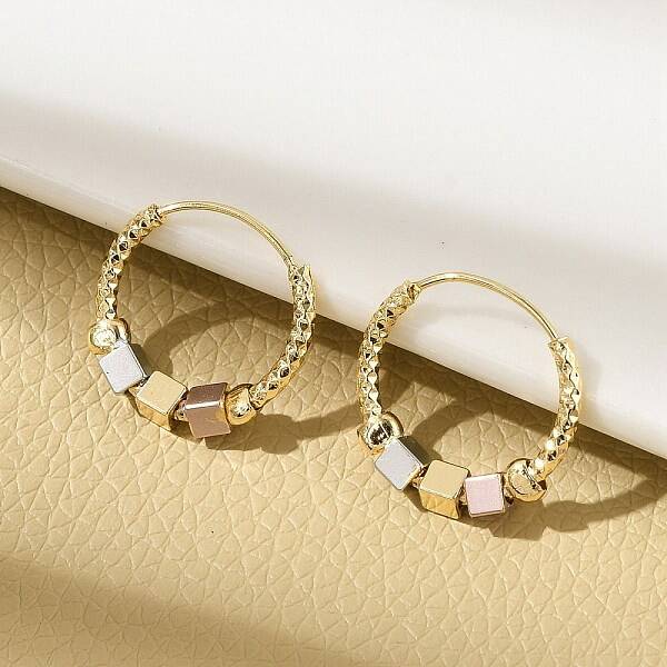 Brass Hoop Earrings