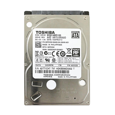 6FDGW Dell 1TB 5400RPM SATA 3Gb/s 8MB Cache 2.5-Inch Hard Drive