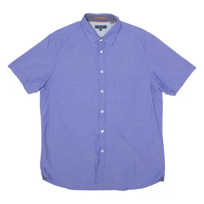 TED BAKER Mens Shirt Blue Spotted L