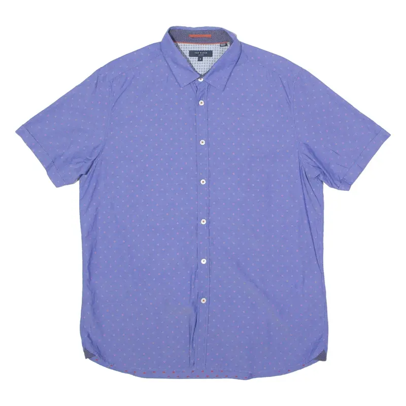 TED BAKER Mens Shirt Blue Spotted L