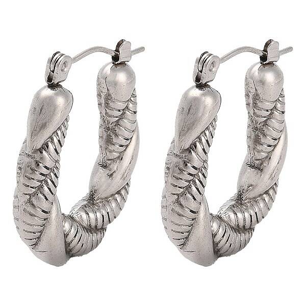 Non-Tarnish 304 Stainless Steel Teardrop Hoop Earrings