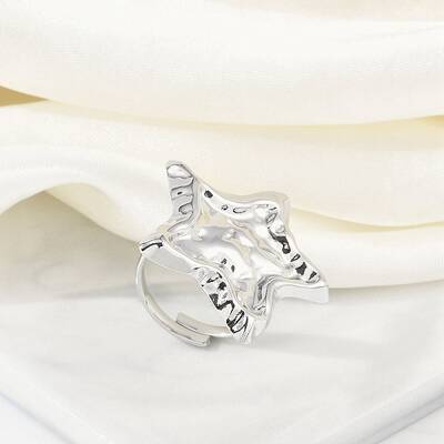 Anti-Tarnish 304 Stainless Steel Star Open Cuff Rings