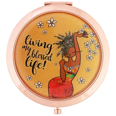 Shades of Color Magnetic Compact Mirror - Love Blessed Amazed