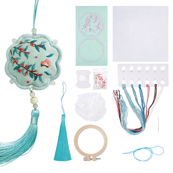 DIY Embroidery Flower Shape Sachet Pendant Decoration Kits