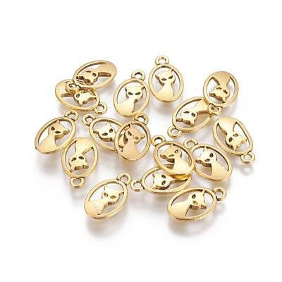 Tibetan Style Alloy Kitten Pendants