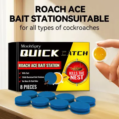 Deworming Cockroach Bait Station - Kitchen and Home Cockroach Removal Full Nest Cleaning Agent for Effective Cockroach Contro...