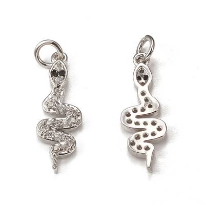 Brass Micro Pave Cubic Zirconia Pendants