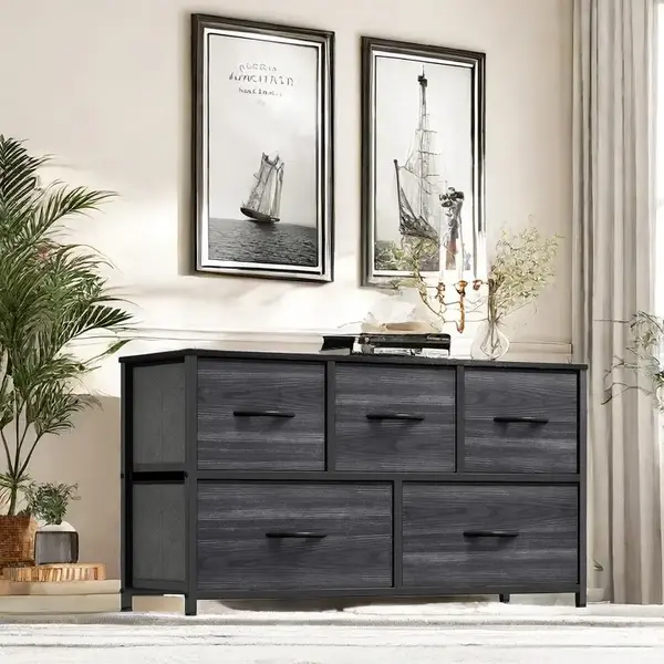 Yitahome Dresser for Bedroom with 5 Drawers, TV Stand Fabric Dresser, Organizer Unit Storage Tower for Bedroom,Living Room,Cl...