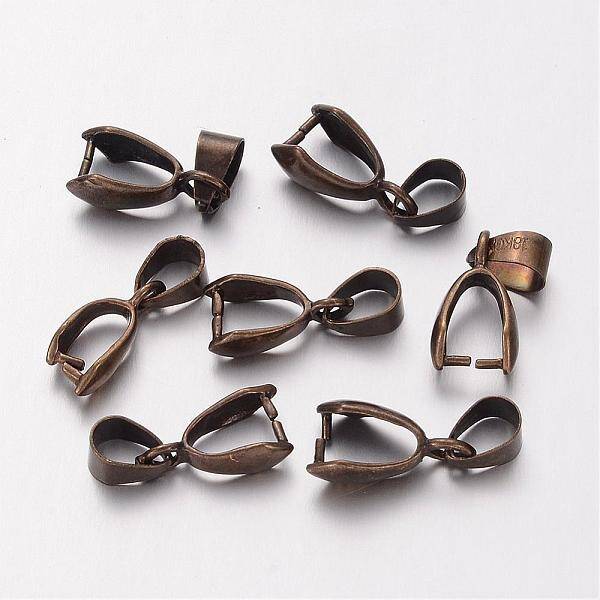 Antique Bronze Brass Ice Pick Pinch Bails