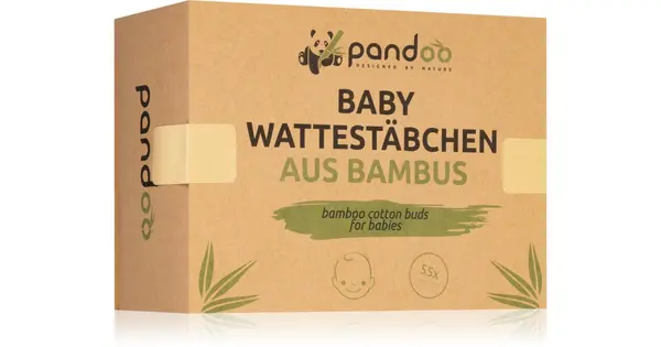 Pandoo Bamboo Cotton Buds for Kids 55pcs