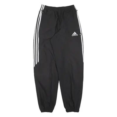 ADIDAS Womens Track Pants Black Tapered S W24 L28