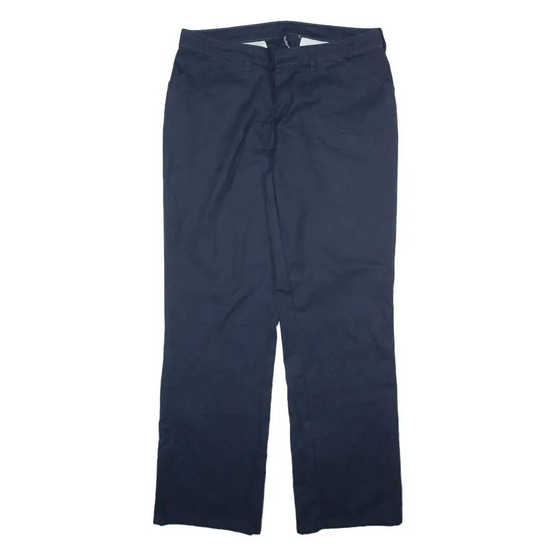 DICKIES Womens Trousers Blue Regular Straight W34 L31